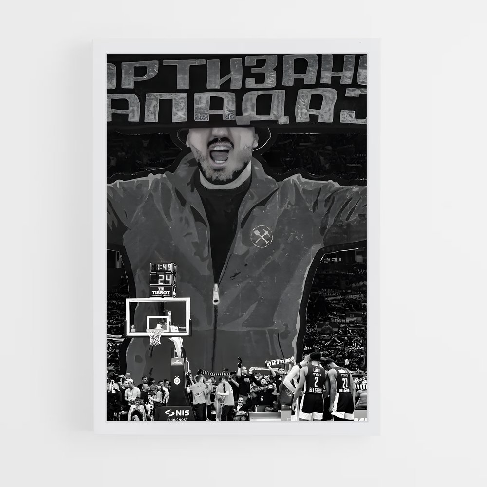 Poster Le Dunk de Belgrade – affiche Basketball (vue 3)